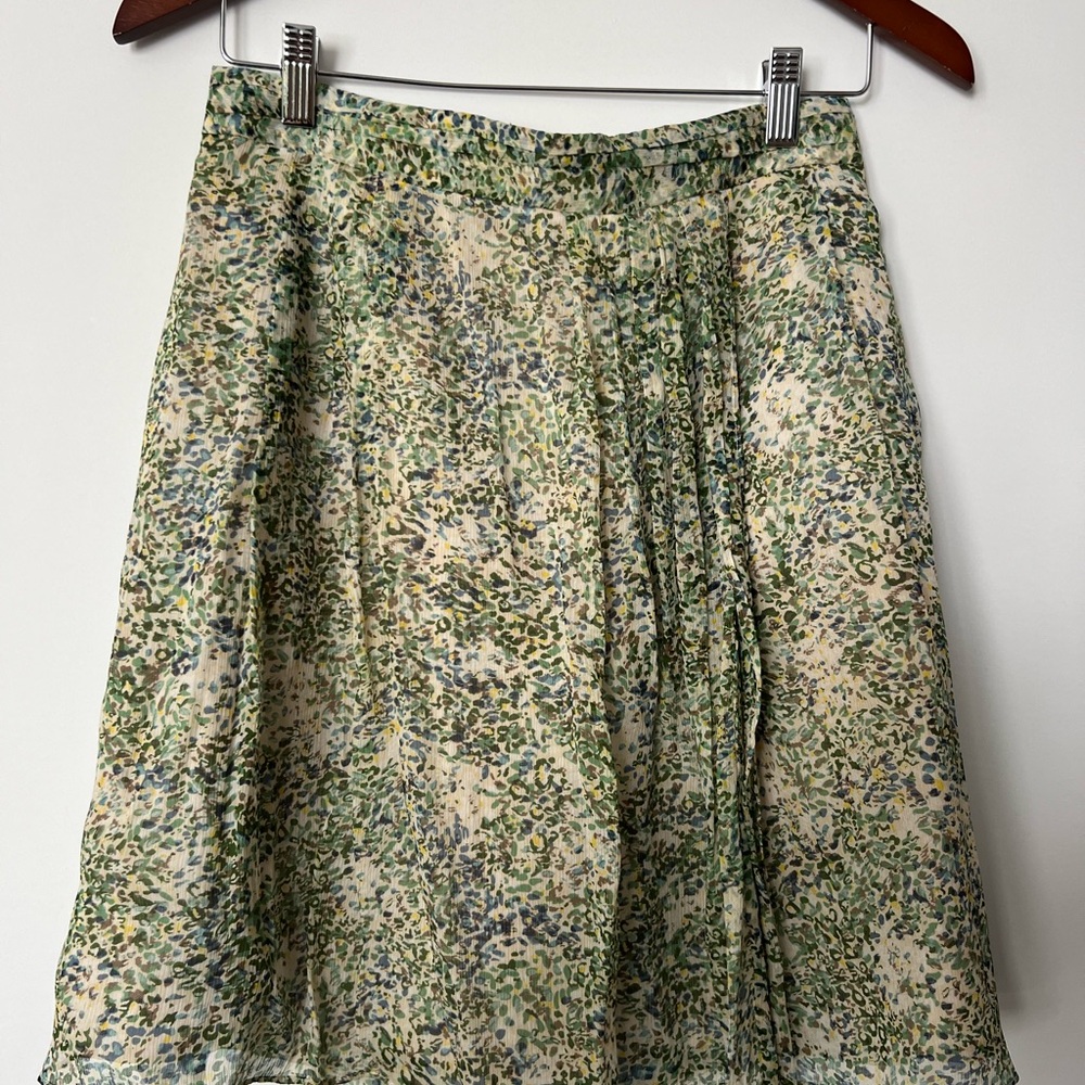 J. Crew Multicolor A-Line Skirt with Pleats